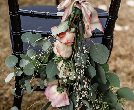 Flower chair decoration